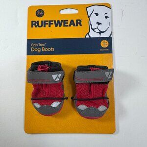 Ruffwear Grip Trex Dog Boots 1.5" 1 pair Red & Gray